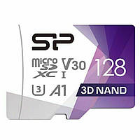 Карта пам'яті microSDXC (UHS-1 U3) SiliconPower Superior Pro Colorful 128Gb class 10 A1 V30 (adapter SD)