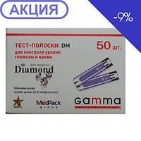 Тест-полоски GAMMA DM для глюкометра GAMMA DIAMOND (50шт)