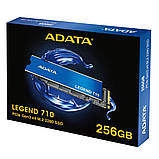 Накопичувач SSD M.2 ADATA LEGEND 710 256GB 2280 PCIeGen 3x4 3D NAND Read/Write: 2100/1000 MB/sec, фото 3