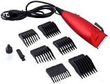 Машинка для стрижки волос Gemei GM-1006 Red, фото 7