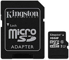 MicroSDHC (UHS-1) Kingston Canvas Select 16Gb class 10  (R-80MB/s) (adapter SD)