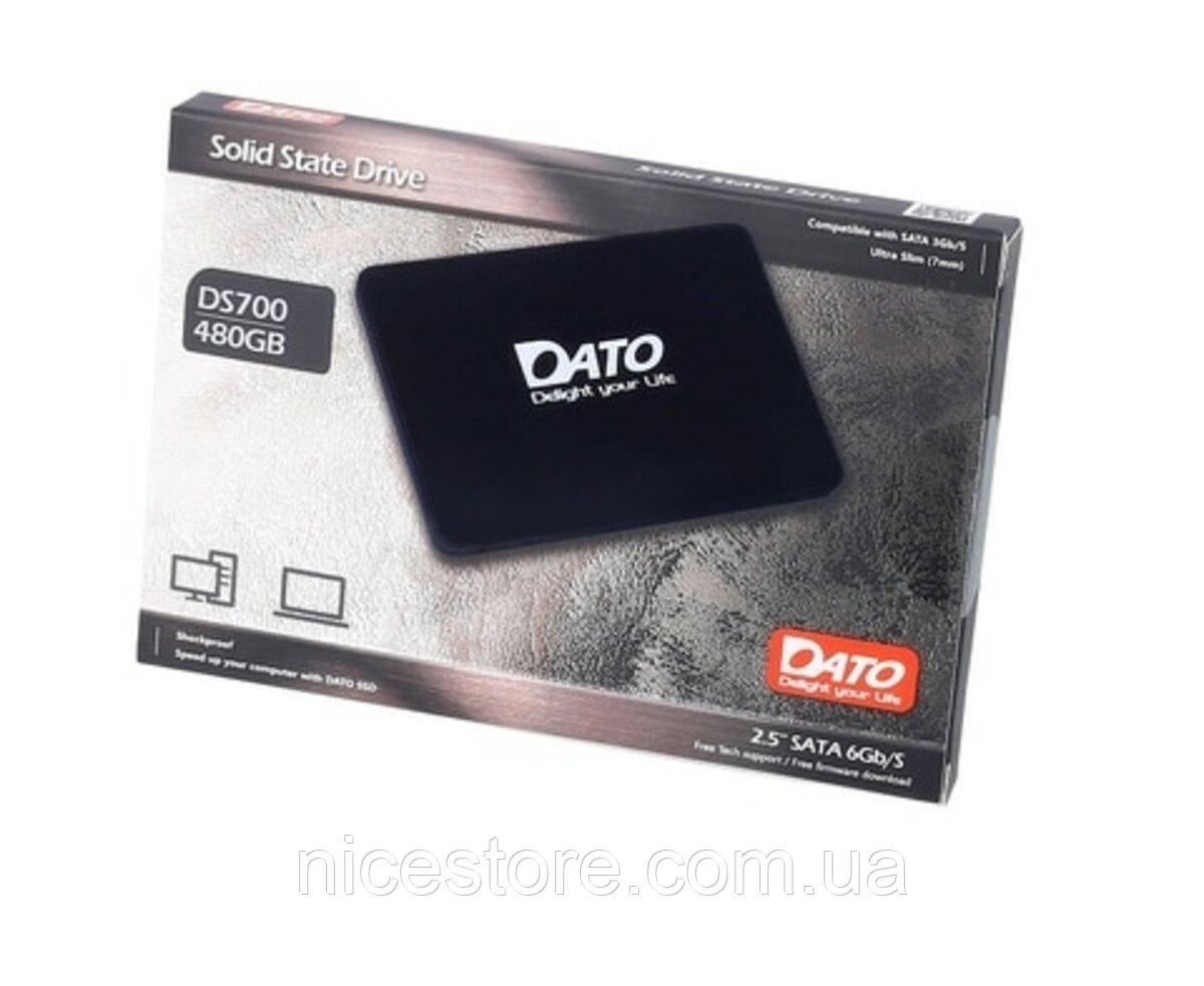 Накопичувач SSD DATO 480GB 2.5" 7mm SATAIII Read/Write: 545 MB/s/435 MB/s