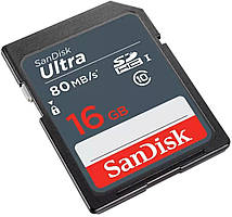 Карта пам'яті SDHC (UHS-1) SanDisk Ultra 16GB (80MB/s)