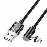 Кабель Usams US-SJ446 U54 Micro Right-angle Magnetic Charging Cable 1m Black, фото 3