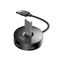USB-Hub Baseus round box HUB adapter USB3.0 to USB3.0*1+USB2.0*3 Black