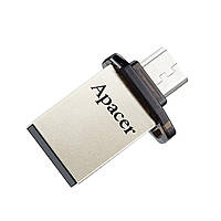 Флеш-накопичувач Apacer USB 2.0 AH175 Dual OTG 32Gb black