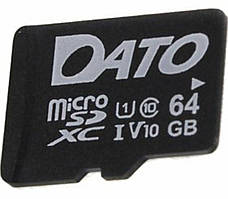 Карта пам'яті microSDXC (UHS-1) DATO 64Gb class 10 (adapter SD)