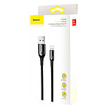 Кабель Baseus C-shaped Light Intelligent Power-off Cable 2.4A 1m Black, фото 7
