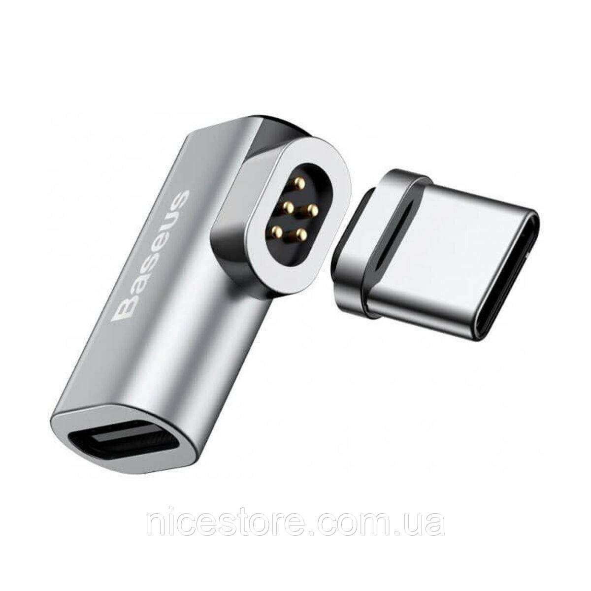 Адаптер Baseus Mini Magnetic Type-C Elbow Adapter Converter Gray