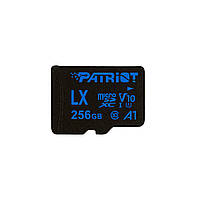 MicroSDXC (UHS-1 U1) Patriot LX Series 256Gb class 10 V10 (R-90MB/s, W-40MB/s) (adapter SD)