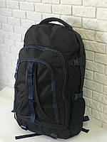 Рюкзак туристический VA T-02-3 65л, черный с синим pl