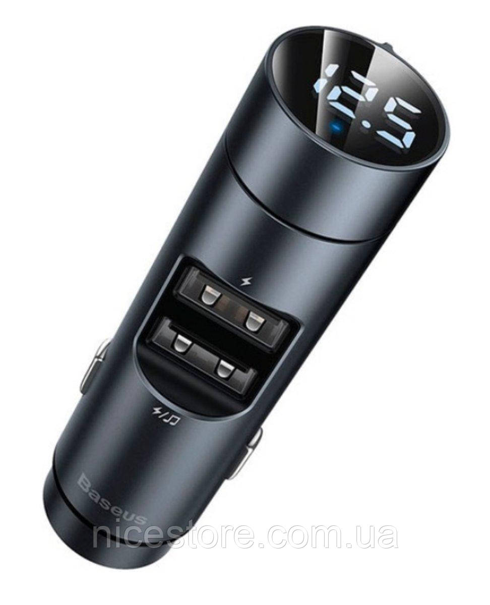 АЗП з FM-модулятором Baseus Energy Column Car Wireless MP3 Charger (PPS Quick Charger-English) Dark