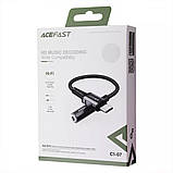 Кабель-перехiдник ACEFAST C1-07 USB-C to 3.5mm aluminum alloy headphones adapter cable Gray, фото 3