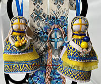 Льлька Мотанка Підвіска Тризуб жовто-блакитна лялька етно бохо стиль