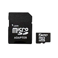 Карта пам'яті microSDHC DATO 4Gb class 4 (adapter SD)