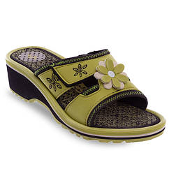 Шльопанці жіночі сланці жіночі Sahab 2254 розмір 37 Yellow-Black