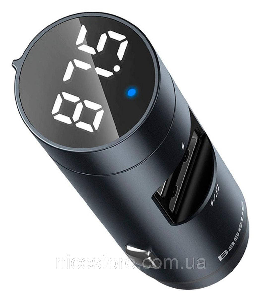 АЗП з FM-модулятором Baseus Energy Wireless MP3 Charger Dark grey