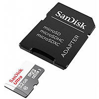 Карта пам'яті microSDHC (UHS-1) SanDisk Ultra 32Gb class 10 (80Mb/s) (adapter SD)