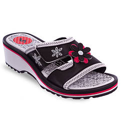 Шльопанці жіночі сланці жіночі Sahab 2254 розмір 38 Black-White