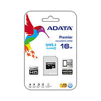 Карта пам'яті microSDHC (UHS-1) A-DATA Premier 16Gb Class 10 (R-80Mb/s)