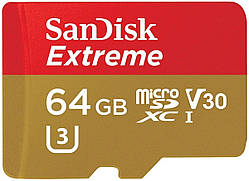 Карта пам'яті microSDXC (UHS-1 U3) SanDisk Extreme For Mobile Gaming 64Gb class 10  A2 V30 (R160MB/s, W90MB/s)
