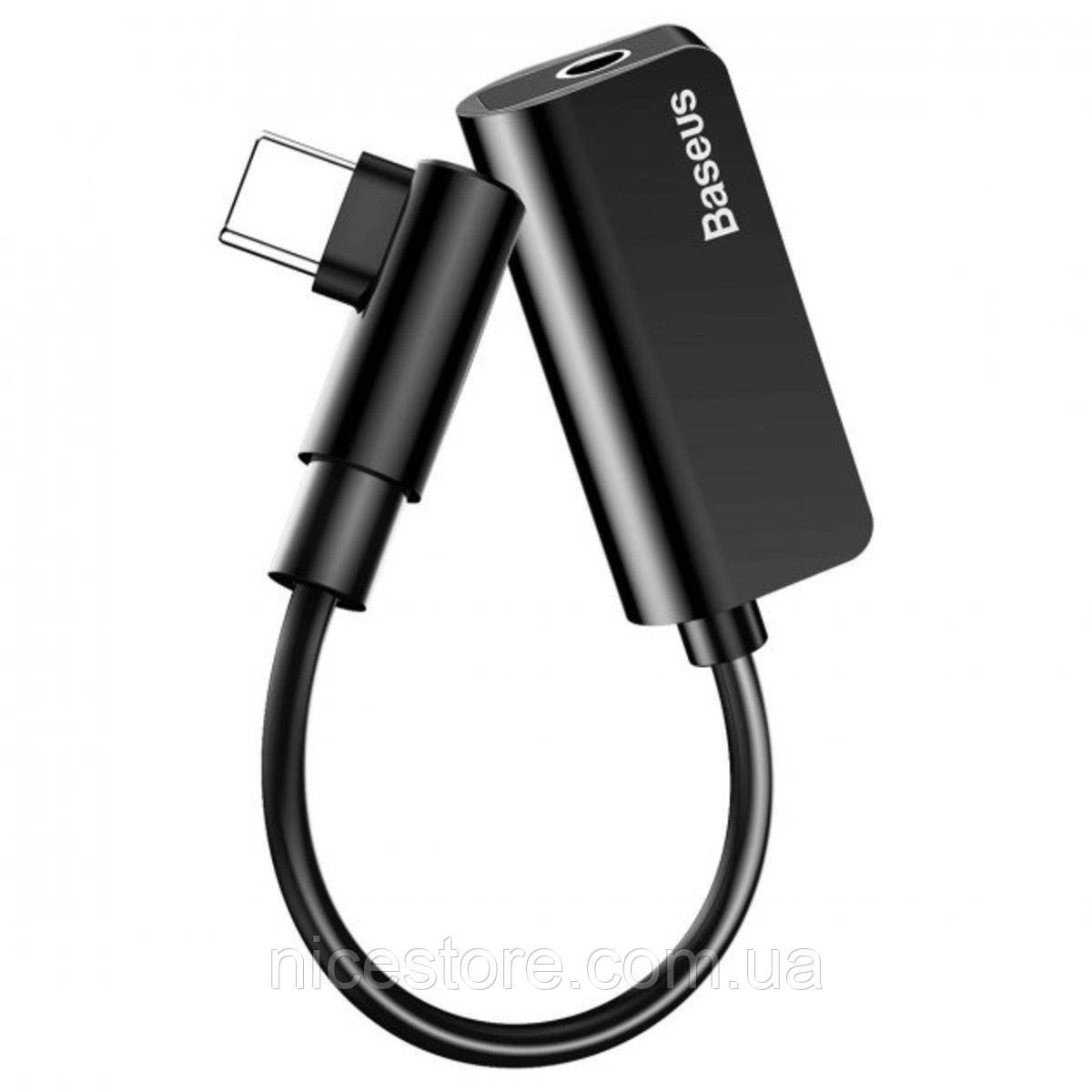 Кабель-перехiдник Baseus Type-C to C & 3.5mm jack L45 Black