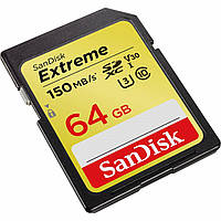 Карта пам'яті SDXC (UHS-1 U3) SanDisk Extreme 64Gb class 10 V30 (150Mb/s)