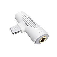 Адаптер BOROFONE BV8 2-in-1 audio converter for USB-C to USB-C & 3.5mm jack Black