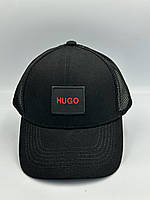 Мужская Кепка Черная Сетка с Логотипом Бренда Hugo Boss