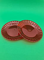 Стекловидная тарелка 205 мм для второго блюда красная (10 шт) стеклопластиковая