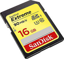 SDHC (UHS-1 U3) SanDisk Extreme 16Gb class 10 (90Mb/s, 600x)