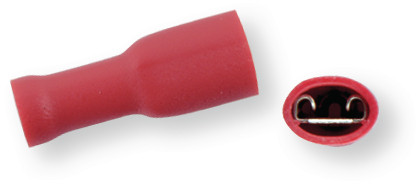 Клемія обтискна повністю ізольована МАМА червона 4,8х0,5 мм