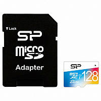Карта пам'яті microSDXC (UHS-1) SiliconPower Elite Color (White) 128Gb class 10 (adapter SD)