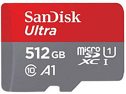 Карта пам'яті microSDXC (UHS-1) SanDisk Ultra 512Gb class 10 A1 (120Mb/s)