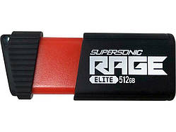 Flash Patriot USB 3.1 Supersonic Raget Elite 512GB (R-400Mb/s, W-300Mb/s)  Black