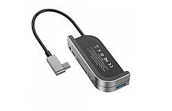 USB-хаб Baseus Bend Angle No.7 Multifunctional Type-C HUB Converter Dark gray