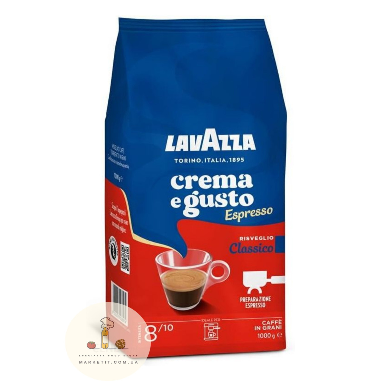 Кава в зернах Lavazza Espresso Crema e Gusto Classico 1 кг.