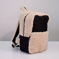 Практичный рюкзак женский Lite чёрно-бежевый (22x11x32 см) Тедди та Cordura Рюкзак для вещей городской