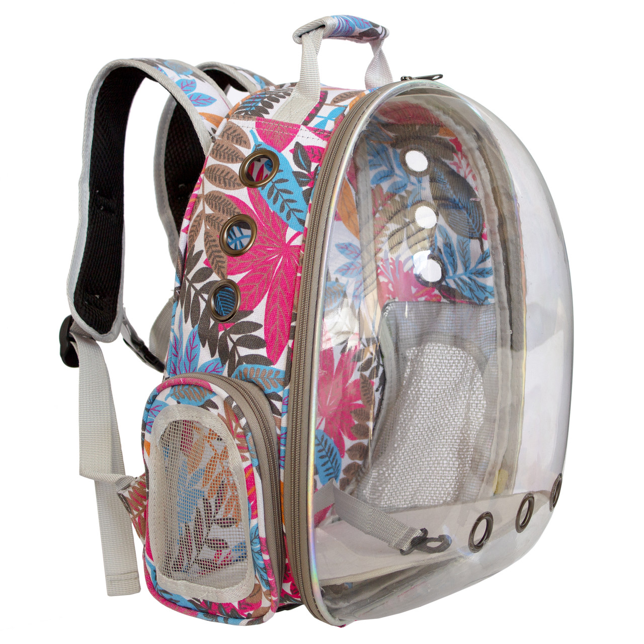 Прозорий рюкзак для перенесення тварин CosmoPet CP-07 для котів і собак White