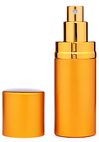 Металлический флакон-распылитель для парфюма 50 мл круглый атомайзер спрей для духов золотой