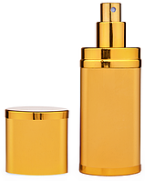 Металлический флакон-распылитель для парфюма 30 мл овальный атомайзер спрей для духов золотой