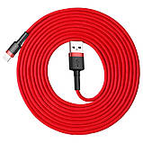 Кабель Baseus Cafule Cable USB For iP 2A 3m Red+Red, фото 5