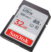 Карта пам'яті SDXC (UHS-1) SanDisk Ultra 32Gb class 10 (120Mb/s)