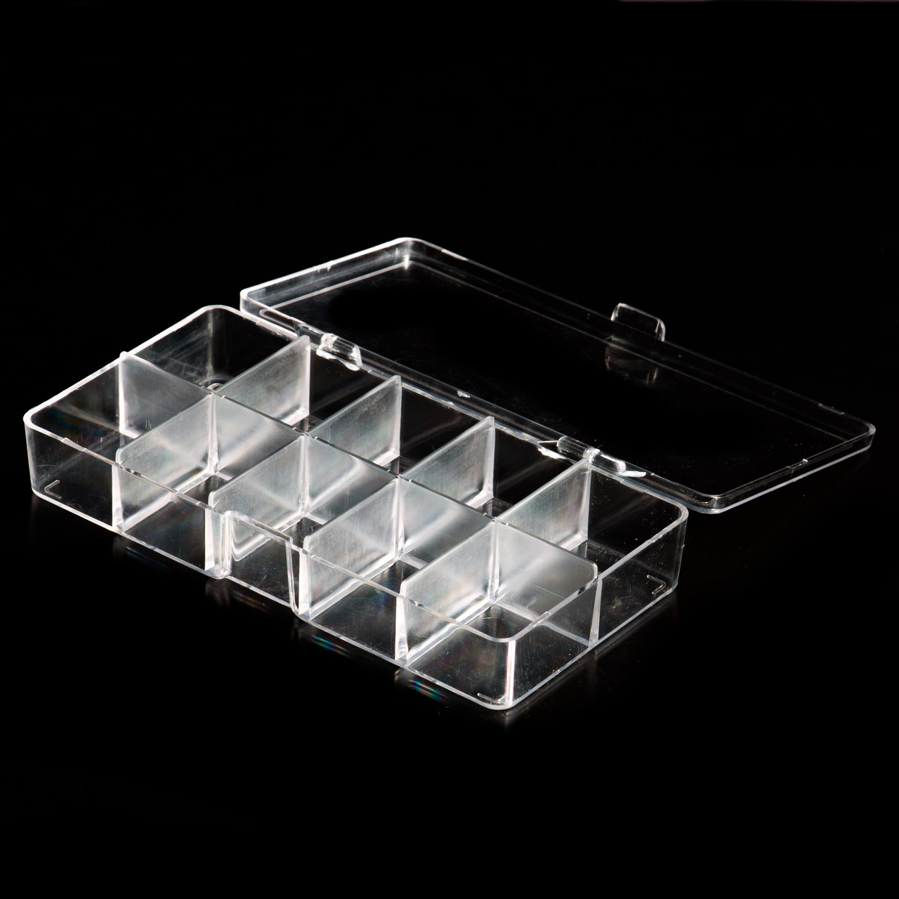 Контейнер пластиковий із кришкою, 10 секцій