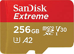 Карта пам'яті microSDXC (UHS-1 U3) SanDisk Extreme For Mobile Gaming 256Gb class 10  A2 V30 (R160MB/s,