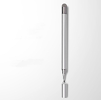 Универсальный стилус 2 в 1 Pencil Duo серебрянный карандаш для всех сенсорных экранов Android iOS Windows