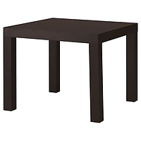 Журнальный столик IKEA LACK 55x55 см черно-коричневый квадратный кофейный прикроватный стол ИКЕА ЛАКК