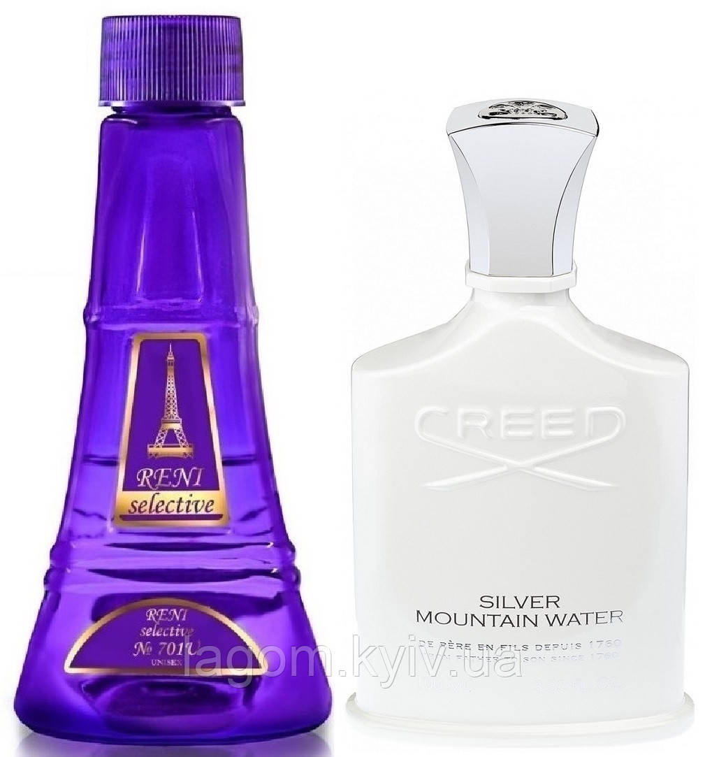 Нішеві унісекс парфуми аналог Silver Mountain Water Creed 100 мл Reni Selective 704U unisex наливні парфуми