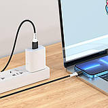 Кабель HOCO X82 USB to iP 2.4A, 1m, silicone, silicone connectors, Black, фото 5