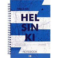 Блокнот Axent на спіралі твердий обкл., А5, 96 л. Helsinki (8032-06-A) pl